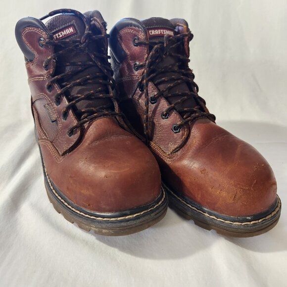 Craftsman Kryptor Men's 11 Wide Brown Steel Toe Waterproof Non Slip Work Boot - Picture 1 of 14